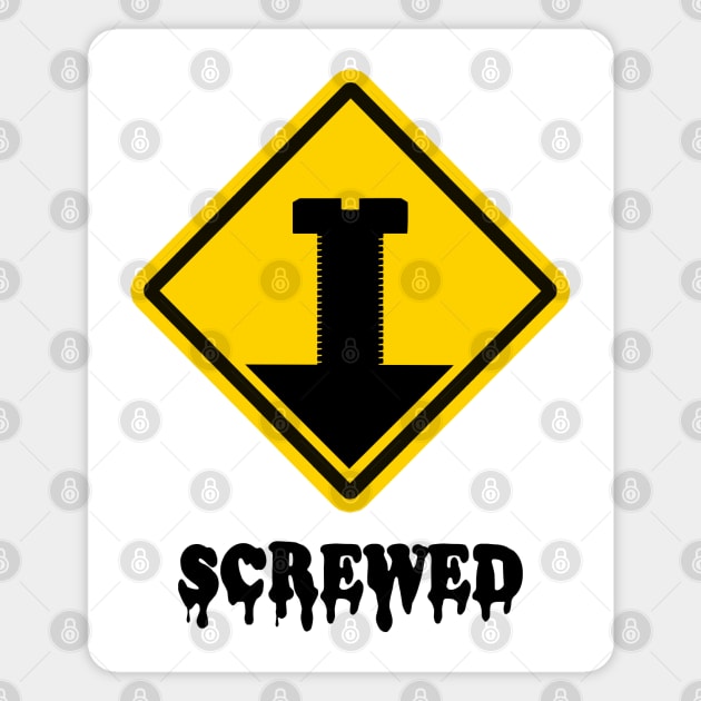 SCREW SIGN Magnet by undergroundART